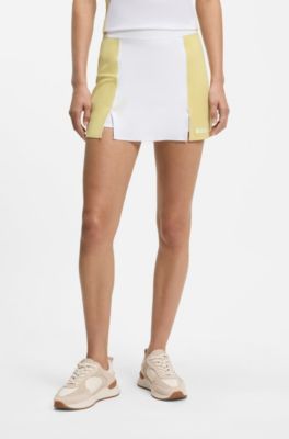 Active stretch-jersey skirt, White