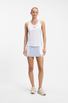 Active stretch-jersey skirt, White / Blue