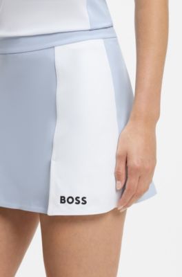 Active stretch-jersey skirt, White / Blue