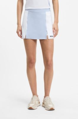 Active stretch-jersey skirt, White / Blue