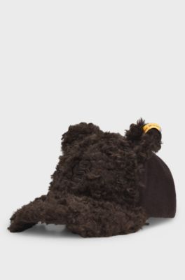 BOSS x Steiff teddy-fleece cap, Dark Brown
