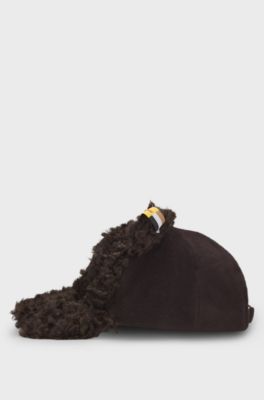 BOSS x Steiff teddy-fleece cap, Dark Brown