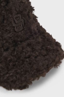 BOSS x Steiff teddy-fleece cap, Dark Brown