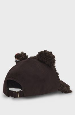 BOSS x Steiff teddy-fleece cap, Dark Brown