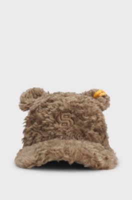 BOSS x Steiff teddy-fleece cap, Brown