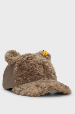 BOSS x Steiff teddy-fleece cap, Brown