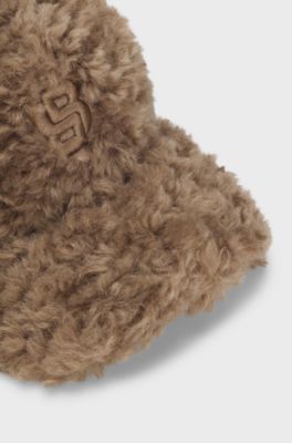 BOSS x Steiff teddy-fleece cap, Brown