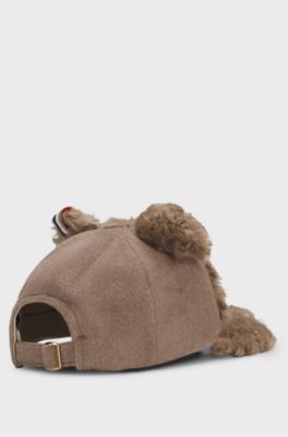 BOSS x Steiff teddy-fleece cap, Brown