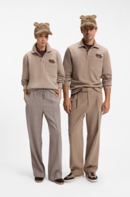 BOSS x Steiff teddy-fleece cap, Brown
