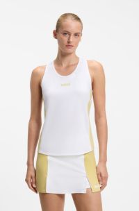 Active top van stretchjersey, Wit