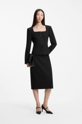 Midi pencil skirt, Black