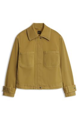 Stretch-cotton jacket, Dark Yellow