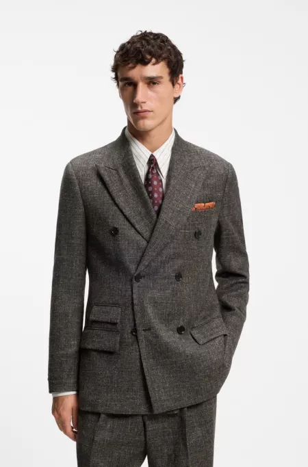 Anzugjacke aus Woll-Mix