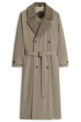 Relaxed-fit trench coat , Light Brown