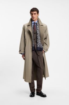Relaxed-fit trench coat , Light Brown