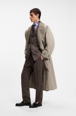 Relaxed-fit trench coat , Light Brown