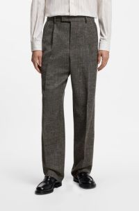 Pantaloni in misto lana, Marrone
