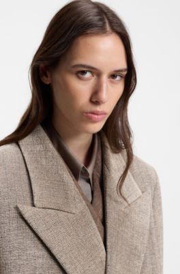 Abrigo cruzado, Marr&oacute;n claro