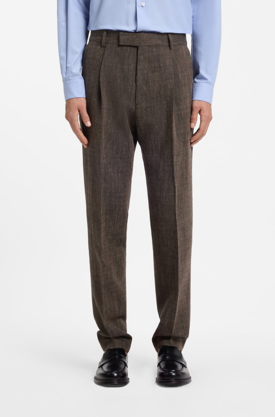 Wool-blend trousers