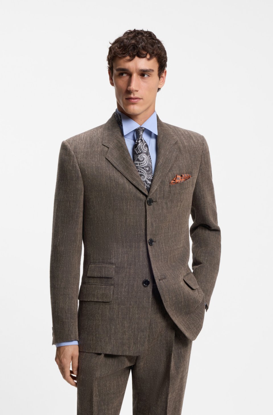Wool-blend suit jacket