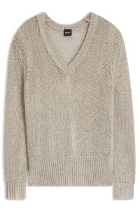 Linen-blend sweater, Light Beige