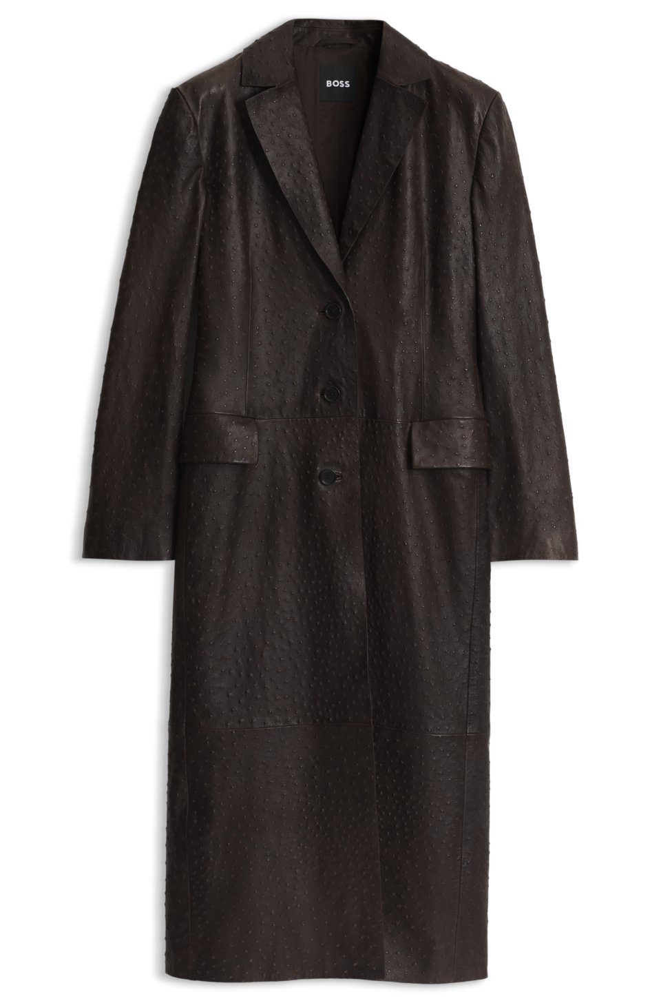 Textured leather coat