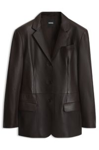 Leather blazer, Dark Brown