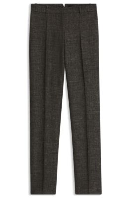 Wool-blend trousers, Dark Brown