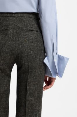 Wool-blend trousers, Dark Brown