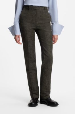 Wool-blend trousers, Dark Brown