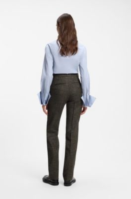 Wool-blend trousers, Dark Brown