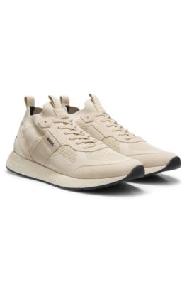 Knitted-upper trainers, Light Beige