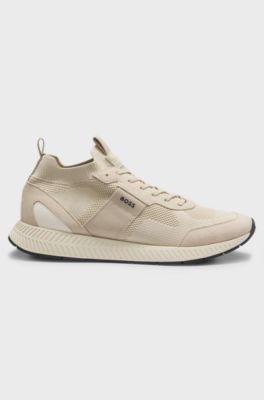 Knitted-upper trainers, Light Beige