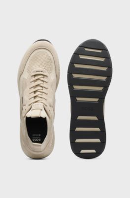Knitted-upper trainers, Light Beige