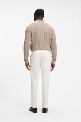 Slim-fit trousers, Natural
