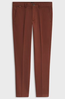 Slim-fit trousers, Brown