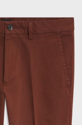 Slim-fit trousers, Brown