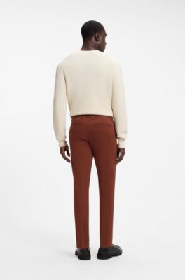 Slim-fit trousers, Brown