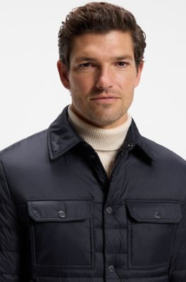 Quilted down jacket, Dark Blue
