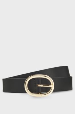 Italian-leather belt, Black