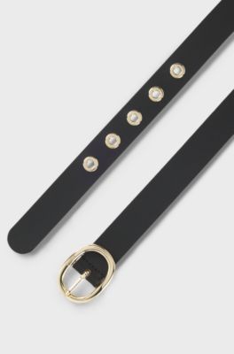 Italian-leather belt, Black