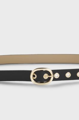 Italian-leather belt, Black