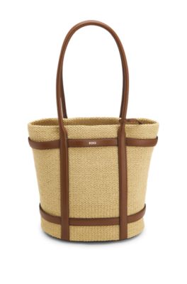Woven tote bag, Brown
