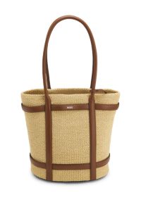 Woven tote bag, Beige