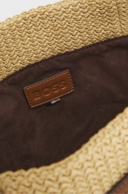 Woven tote bag, Brown