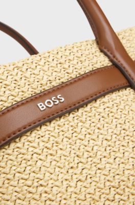 Woven tote bag, Brown
