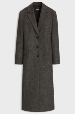 Wool-blend coat, Brown