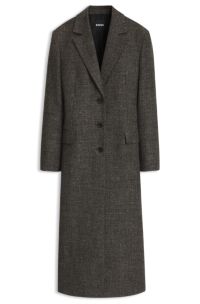 Wool-blend coat, Brown