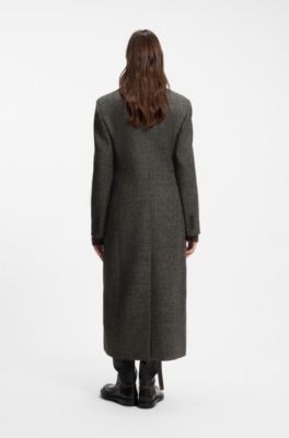 Wool-blend coat, Brown