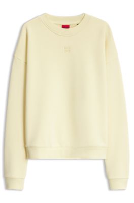 Logo-trim sweatshirt, Light Yellow